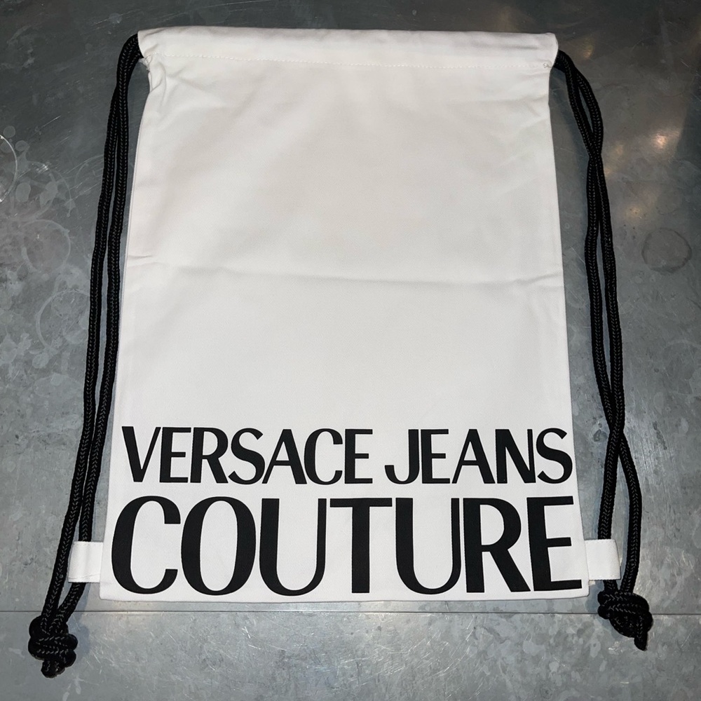 Versace Couture SS23 White Drawstring Bags - Beverly Hills Collectible Item